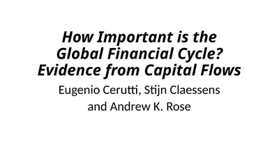 How Important is the Global Financial Cycle?