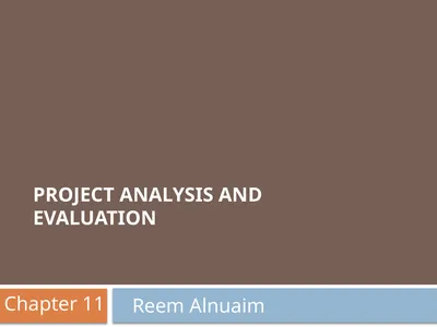 Project Analysis and Evaluation Reem Alnuaim