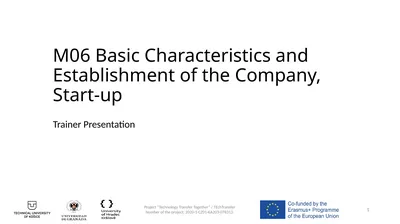 M06 Basic Characteristics and Establishment of the