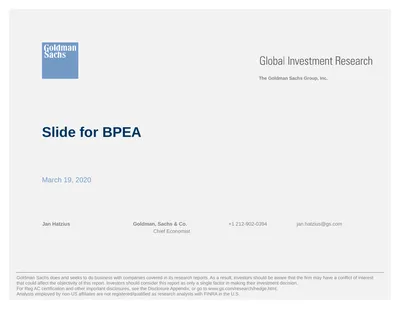 Slide for BPEA March 19, 2020 Goldman Sachs does