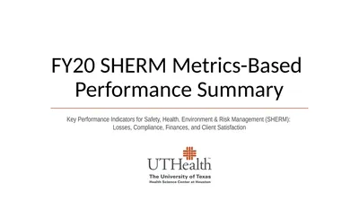 FY20 SHERM Metrics-Based Performance Summary Key