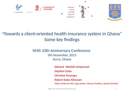 “ “Towards a client-oriented health insurance