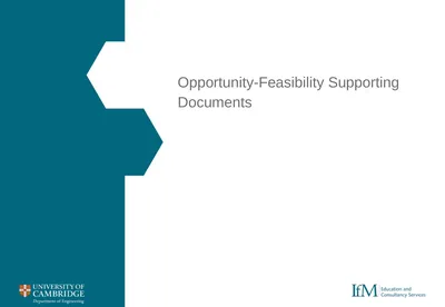 Opportunity-Feasibility Supporting Documents