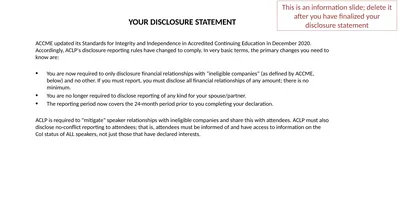 ACCME updated its Standards for Integrity and