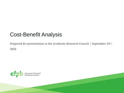 Cost-Benefit Analysis Prepared for presentation to