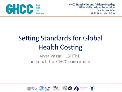Setting Standards for Global Health Costing Anna