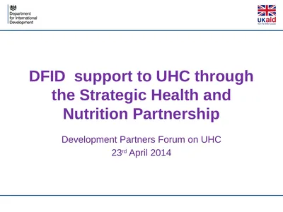 DFID support to UHC through the Strategic Health