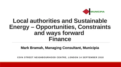 Local authorities and Sustainable Energy –