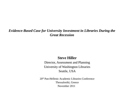 Evidence-Based Case for University Investment in