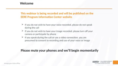 This webinar is being recorded and will be