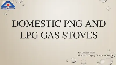 DOMESTIC PNG AND LPG GAS STOVES By- Sandeep Keshav