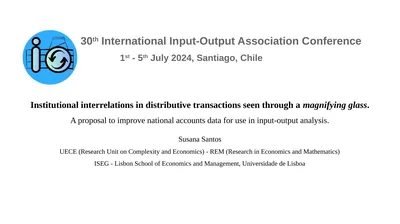 30th International Input-Output Association