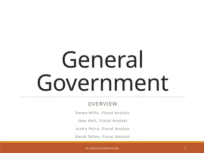 General Government Overview Emma Mills, Fiscal