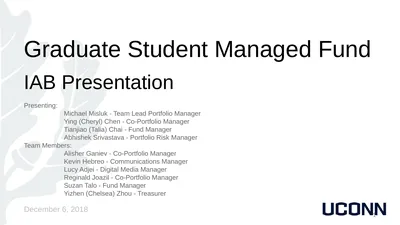 Graduate Student Managed Fund IAB Presentation