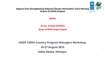 UNDP CIRDA Country Program Managers Workshop 25-27
