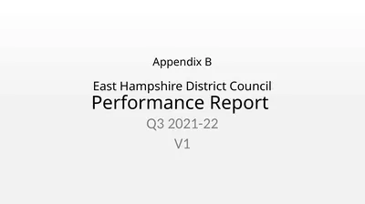 Appendix B East Hampshire District Council
