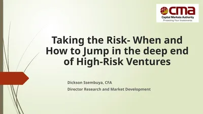 Taking the Risk- When and How to Jump in the