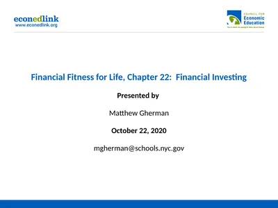 Financial Fitness for Life, Chapter 22: Financial
