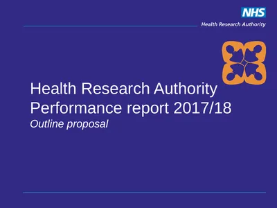 Health Research Authority Performance report