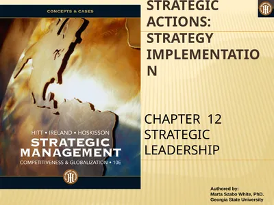 PART 3: STRATEGIC ACTIONS: STRATEGY IMPLEMENTATION