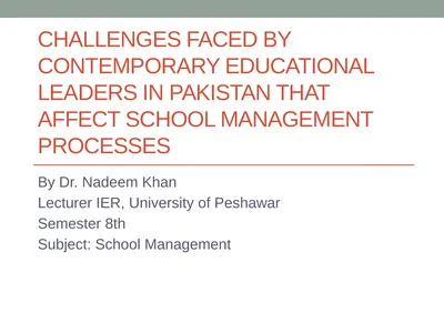 Challenges Faced by Contemporary Educational