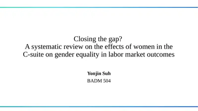 Closing the gap? A systematic review on the