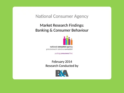 National Consumer Agency Market Research Findings: