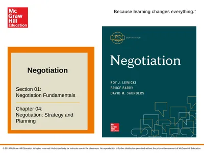Negotiation Section 01: Negotiation Fundamentals