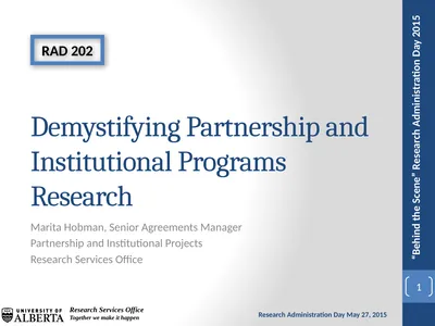 Demystifying Partnership and Institutional