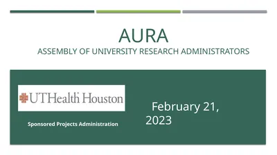 AURA Assembly of University research