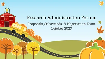 Research Administration Forum Proposals,