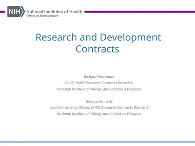 Research and Development Contracts Richard