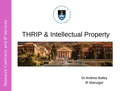 THRIP & Intellectual Property Dr Andrew Bailey IP