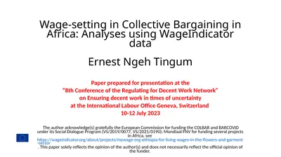 Wage-setting in Collective Bargaining in Africa:
