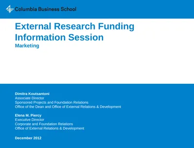 External Research Funding Information Session