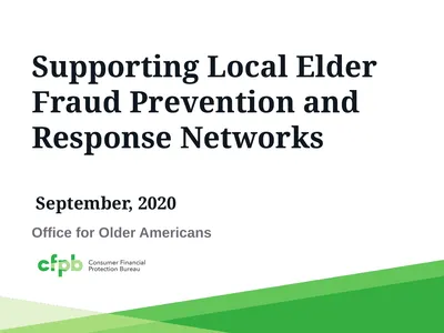 Supporting Local Elder Fraud Prevention and