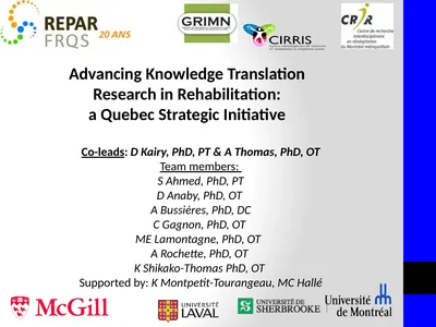 Advancing Knowledge Translation Research in