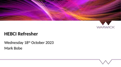 HEBCI Refresher Wednesday 18th October 2023 Mark
