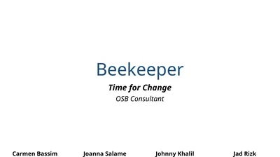 Beekeeper Time for Change OSB Consultant