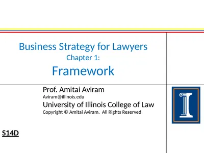 Business Strategy for Lawyers Chapter 1: Framework