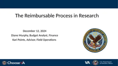 The Reimbursable Process in Research 1 December