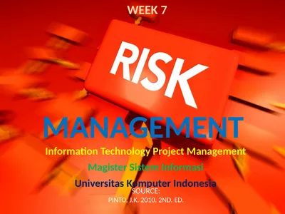 MANAGEMENT WEEK 7 Information Technology Project