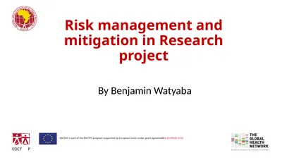 Risk management and mitigation in Research project