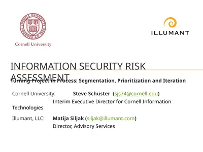 Information SECURITY Risk Assessment Turning
