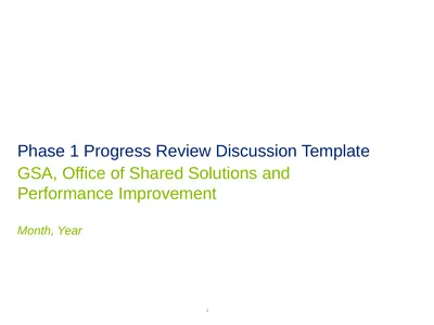 Phase 1 Progress Review Discussion Template GSA,