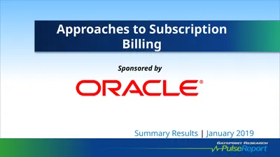 Summary Results | January 2019 Approaches to