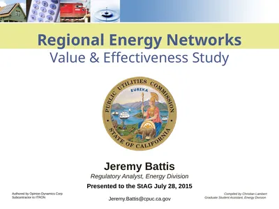 Regional Energy Networks Value & Effectiveness