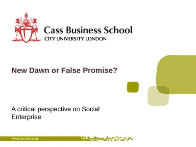 A critical perspective on Social Enterprise New