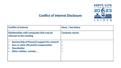 Conflict of Interest Disclosure