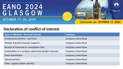 Declaration of conflict of interest